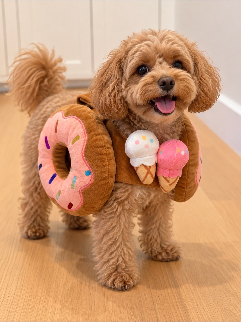 Plush Dog Donut & Ice Cream Costume